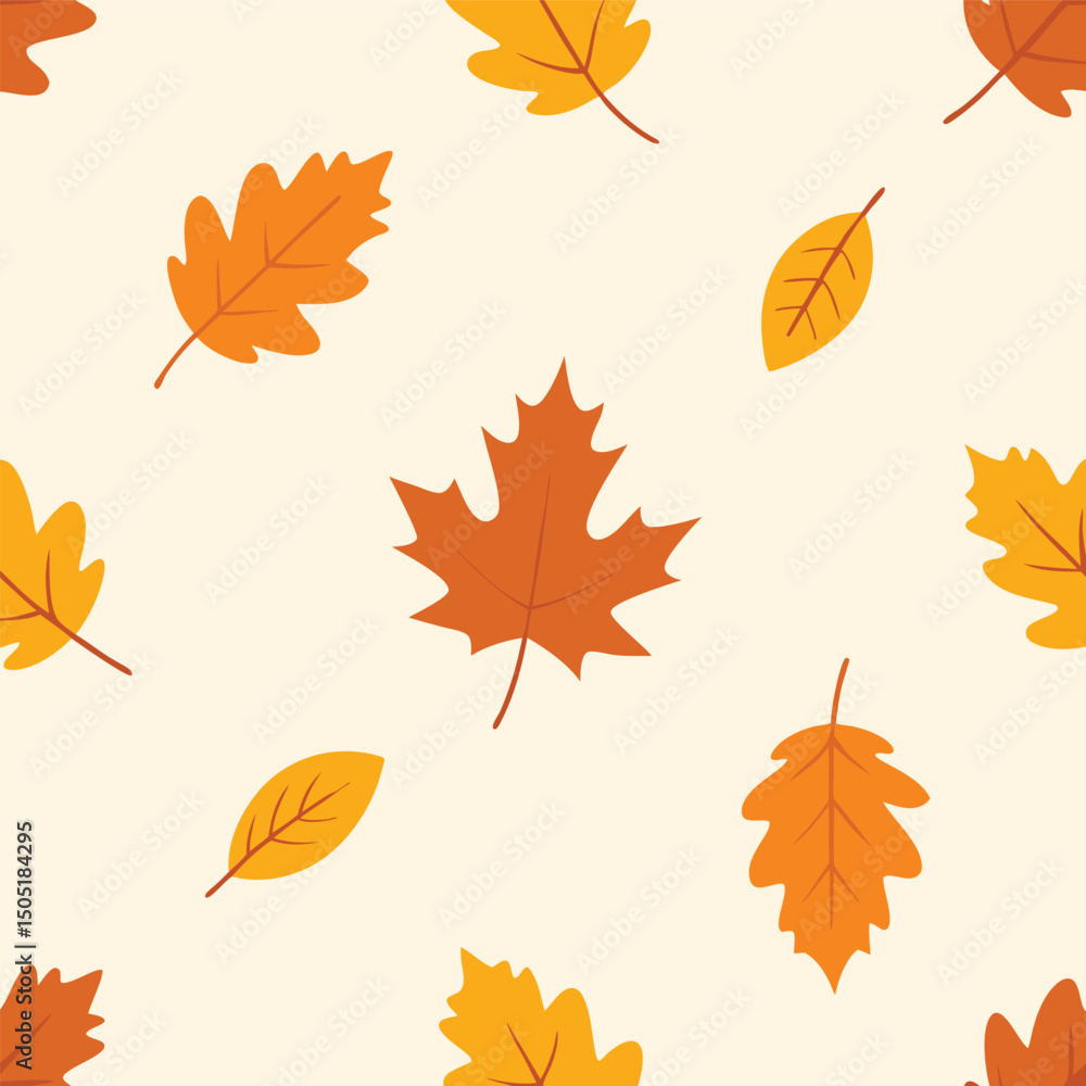 Obraz premium autumn leaves seamless pattern