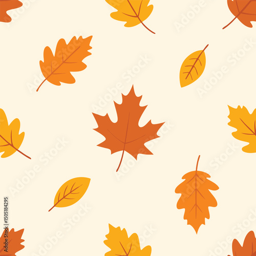 autumn leaves seamless pattern