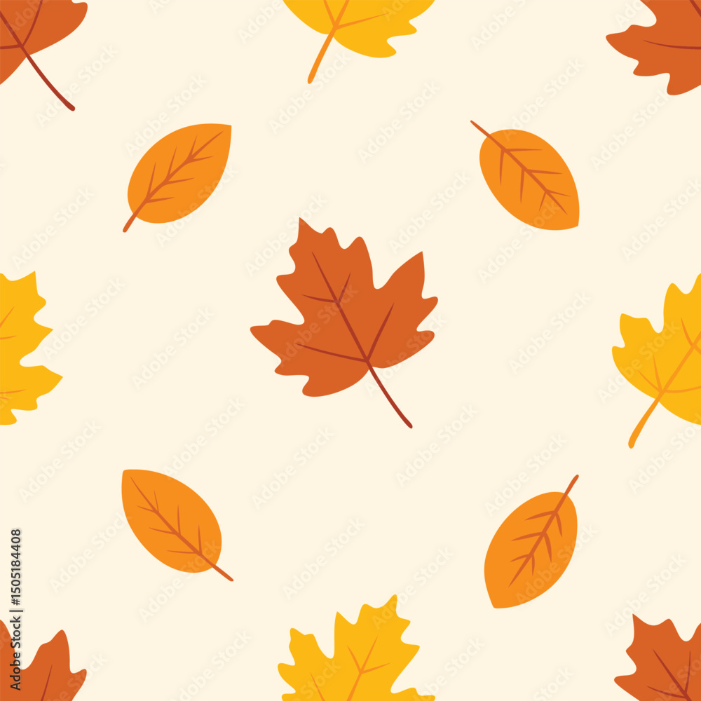 Obraz premium autumn leaves seamless pattern