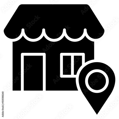 Store Visit glyph icon