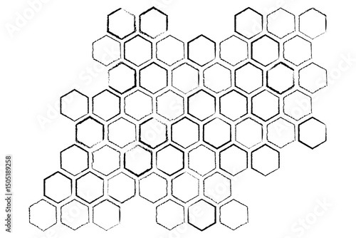 Honeycomb sketch textured pattern. Propolis Handdrawn textured honey comb logo icon. Image bee wax. Bee honey and propolis doodle vector isolated on white background.