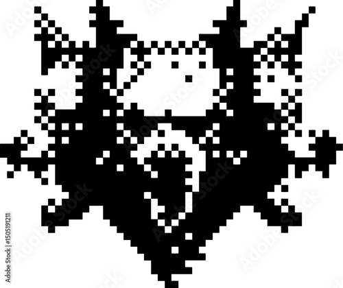 Dark Aesthetic Dithering Graphic Element