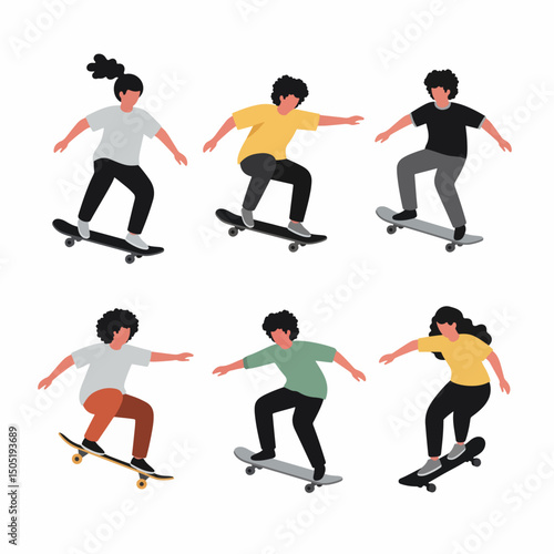 People skateboarding activity youth style