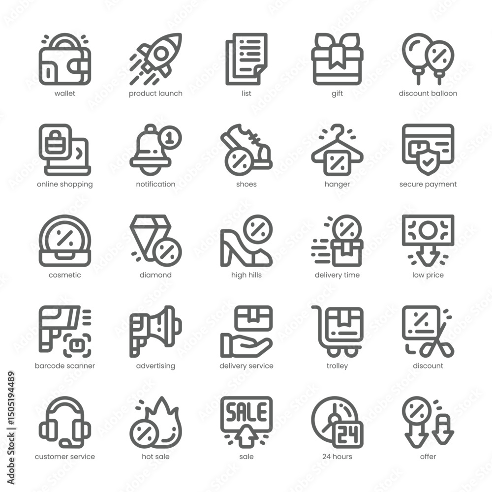 Cyber Monday Icon pack for your website, mobile, presentation, and logo design. Cyber Monday Icon outline design. Vector graphics illustration and editable stroke. Cyber Monday Icon pack for your website, mobile, presentation, and logo design. Cyber Monday Icon outline design. Vector graphics illustration and editable stroke.