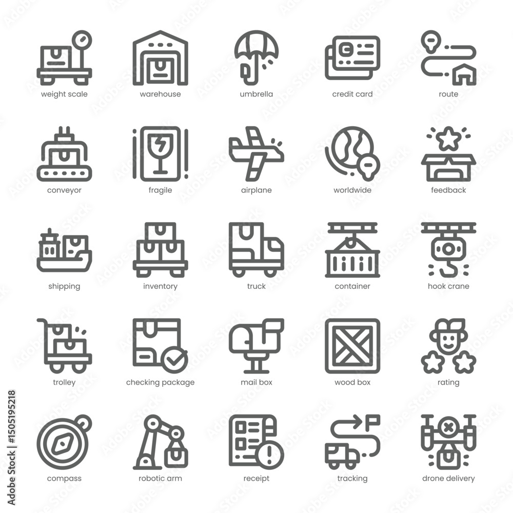 Shipping Service Icon pack for your website, mobile, presentation, and logo design. Shipping Service Icon outline design. Vector graphics illustration and editable stroke. Shipping Service Icon pack for your website, mobile, presentation, and logo design. Shipping Service Icon outline design. Vector graphics illustration and editable stroke.