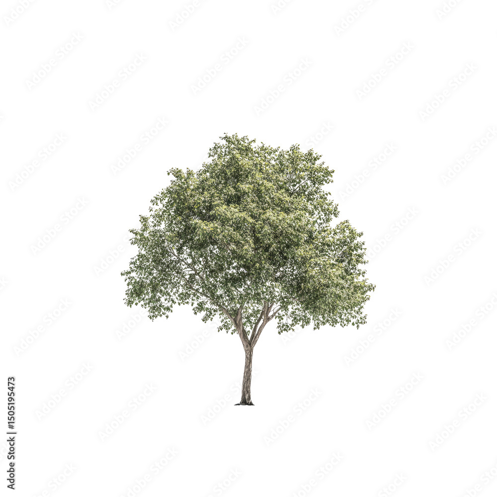 Isolated Green Deciduous Tree on Transparent Background Isolated Green Deciduous Tree on Transparent Background