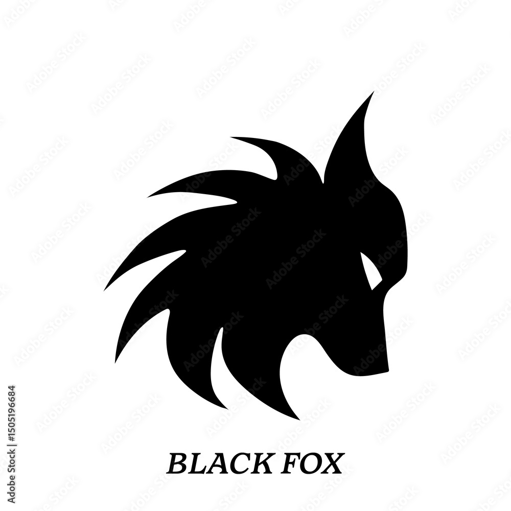 Obraz premium Black Fox silhouette