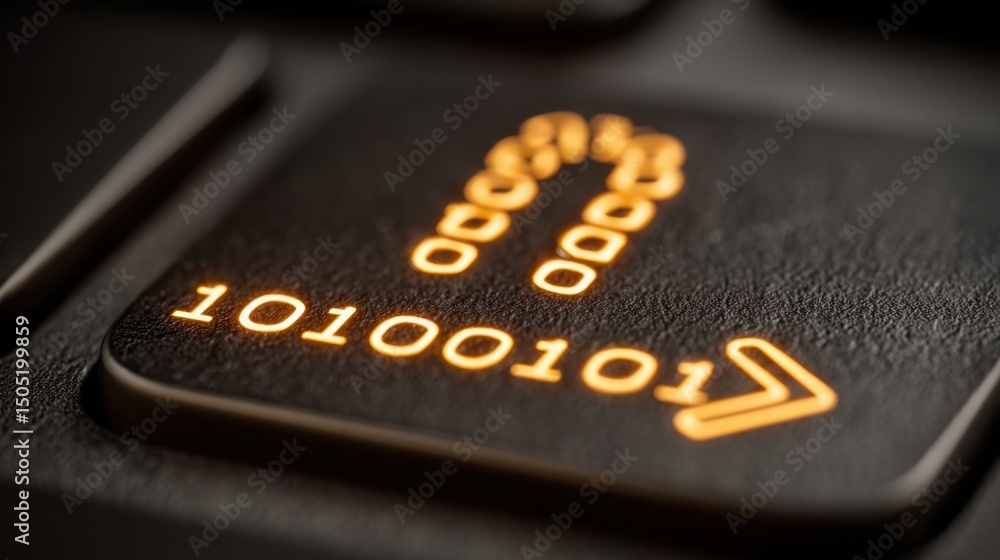 © KohXD - Digital transformation icon concept featuring binary code within an intricate abstract design symbolizing change