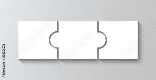 Business info graphic with 3 steps, parts. Puzzle grid pieces. Jigsaw business chain infographic. Presentation diagram in a row. Puzzle process infographics. Vector illustration