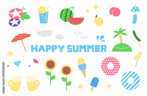 夏のイラスト素材セット