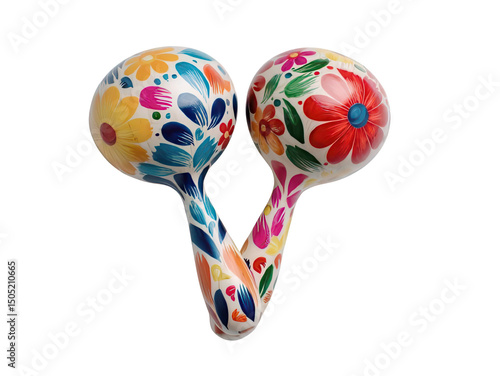 Summer Party Maracas Isolated Transparent Background