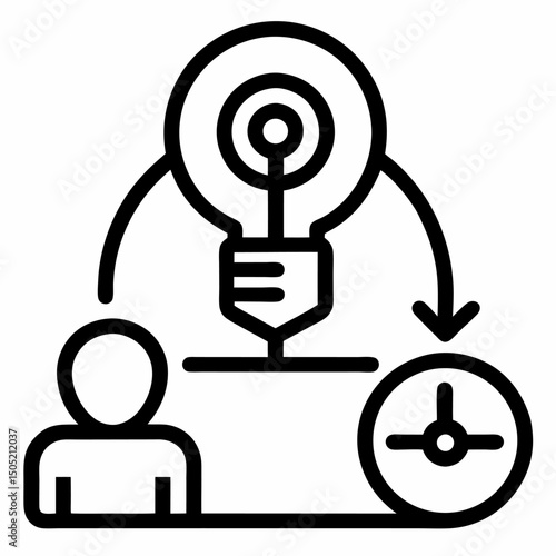 Lean Startup Method Icon – Agile Business Strategy & Innovation Process Symbol