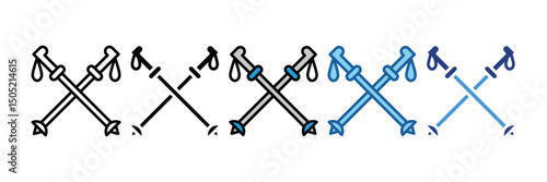 Hiking Stick  Icon Element For Design