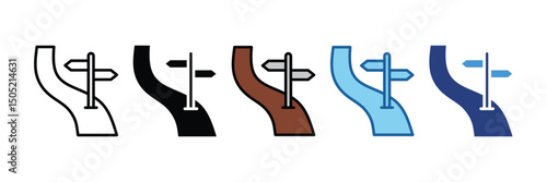 Trail Sign  Icon Element For Design