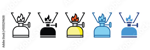 Camp Stove  Icon Element For Design