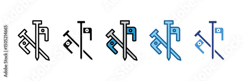 Tent Pegs  Icon Element For Design