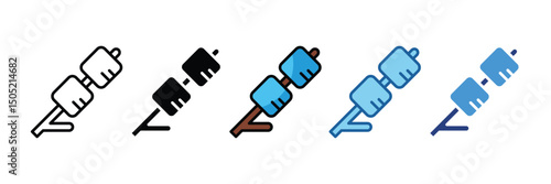 Marshmallow Stick  Icon Element For Design