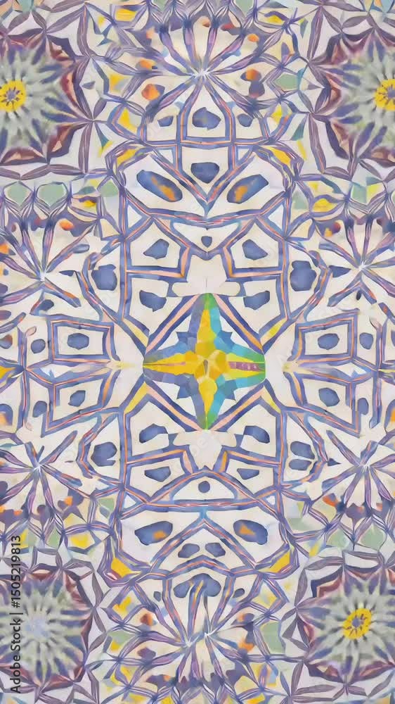 Colorful tiles slide and interlace smoothly Colorful tiles slide and interlace smoothly