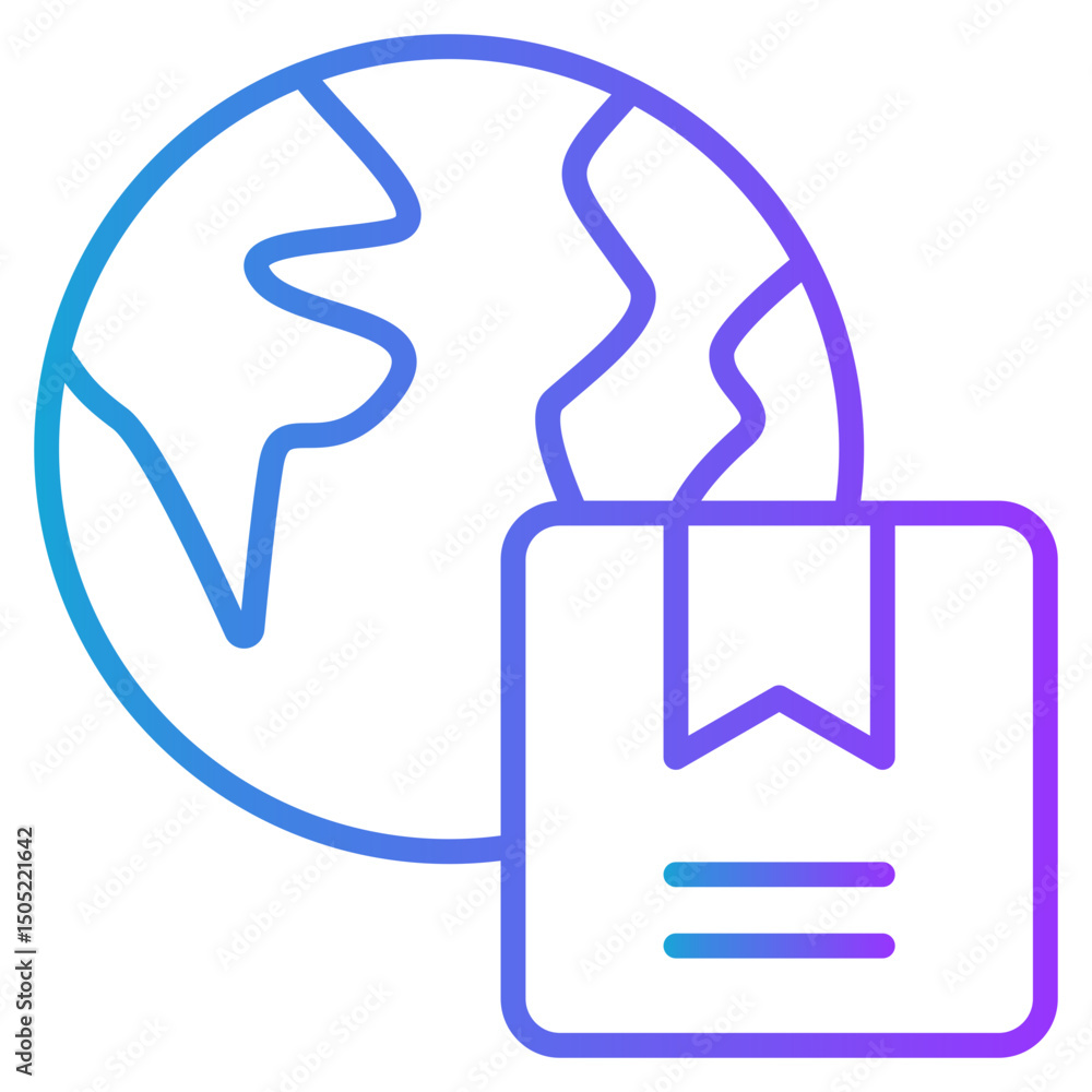 Obraz premium Logistic gradient color icon