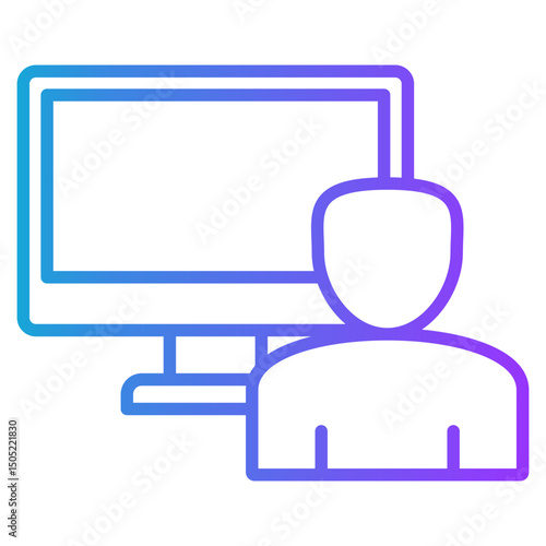 Freelancer gradient color icon