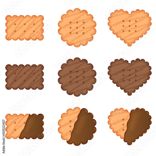 かわいいビスケットのイラストセット