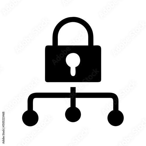 Secure network, padlock icon, digital safety, for websites
