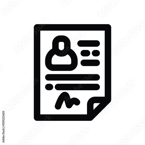 form line icon. Clean and minimalist vector icon for websites, mobile apps, presentations, and logos. Fully scalable and customizable for any project.