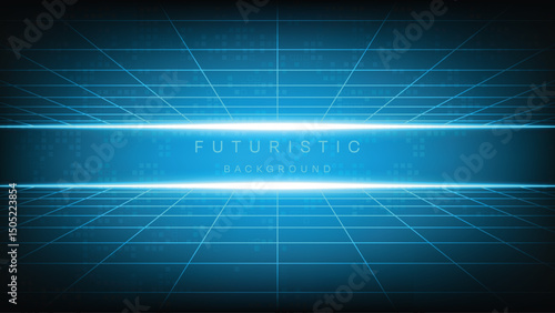 Blue Futuristic Circuit Abstract technology background Hi-tech system concept vector illustration