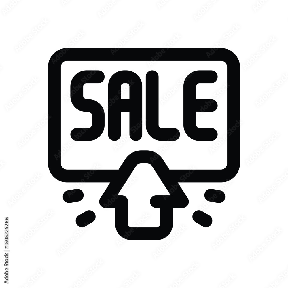 sale line icon. Clean and minimalist vector icon for websites, mobile apps, presentations, and logos. Fully scalable and customizable for any project. sale line icon. Clean and minimalist vector icon for websites, mobile apps, presentations, and logos. Fully scalable and customizable for any project.