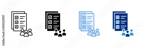 Rules Icon Set Multiple Style Collection