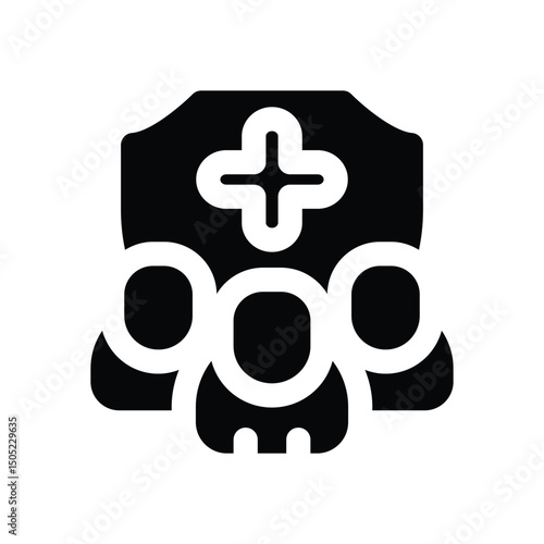herd immunity glyph icon. Strong and solid vector icon for websites, mobile interfaces, presentations, and visual branding. High quality and easy to edit.