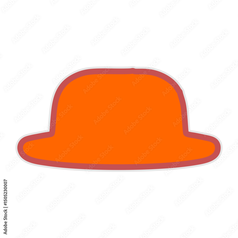 Fototapeta premium Shilouttes Hats Orange