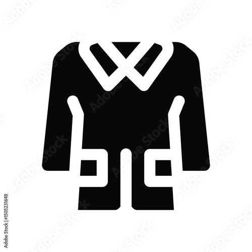 lab coat glyph icon. Strong and solid vector icon for websites, mobile interfaces, presentations, and visual branding. High quality and easy to edit.