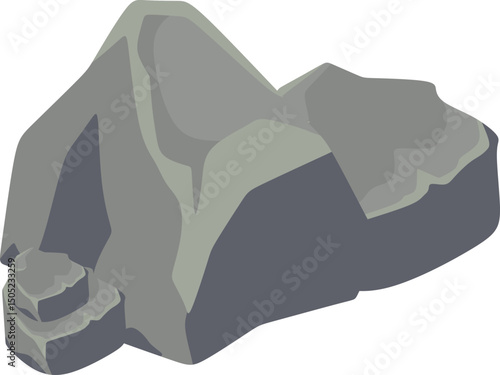 Rock Stones Illustration Flat