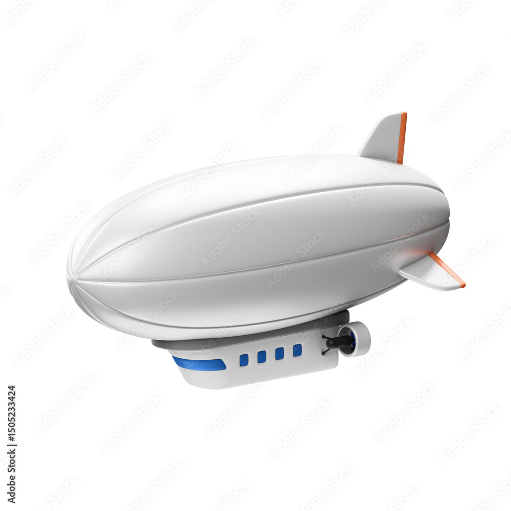 Fototapeta premium zeppelin air vehicle 3d illustration