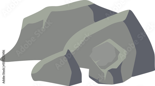 Rock Stones Illustration Flat