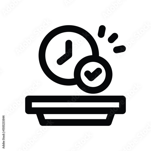 intermittent fasting line icon. Clean and minimalist vector icon for websites, mobile apps, presentations, and logos. Fully scalable and customizable for any project.