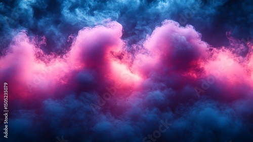 Wallpaper Mural A stunning abstract view of vibrant pink and blue smoky clouds creating a mesmerizing atmosphere Torontodigital.ca