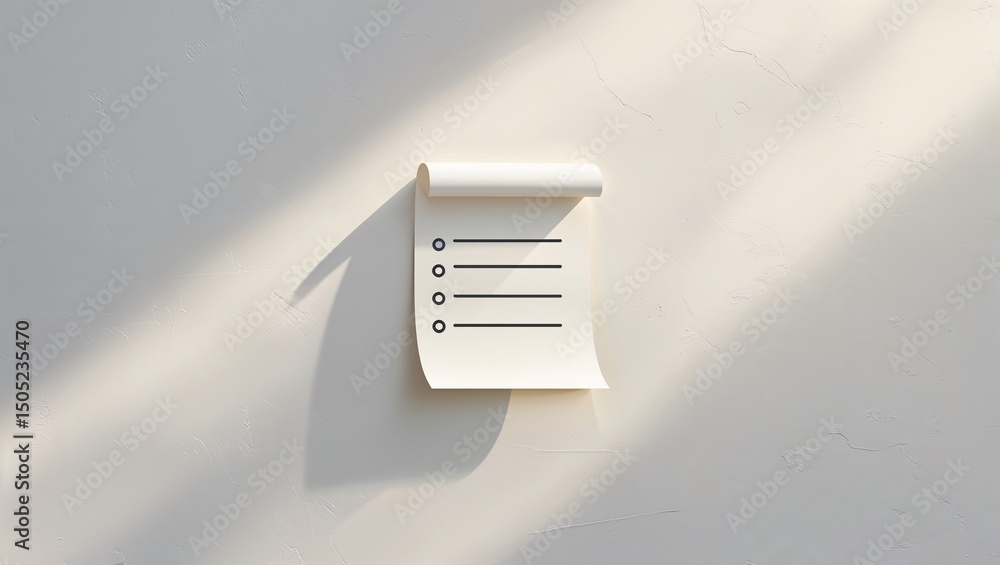 Obraz premium Clean checklist on beige wall