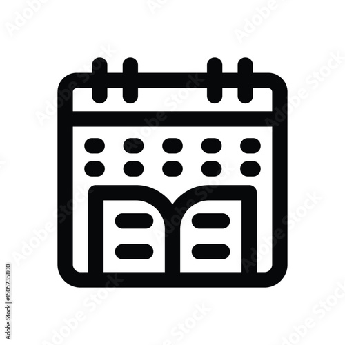 semester line icon. Clean and minimalist vector icon for websites, mobile apps, presentations, and logos. Fully scalable and customizable for any project.