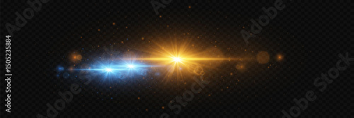 Glowing flashes with sparkles and stars, magical explosion effect.