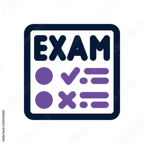 exam duotone icon. Sleek and modern vector icon for websites, mobile apps, marketing materials, and corporate design. Fully scalable and ready to use.