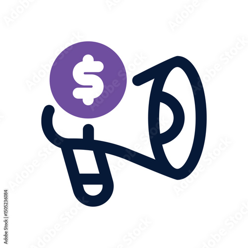 sponsorship duotone icon. Sleek and modern vector icon for websites, mobile apps, marketing materials, and corporate design. Fully scalable and ready to use.