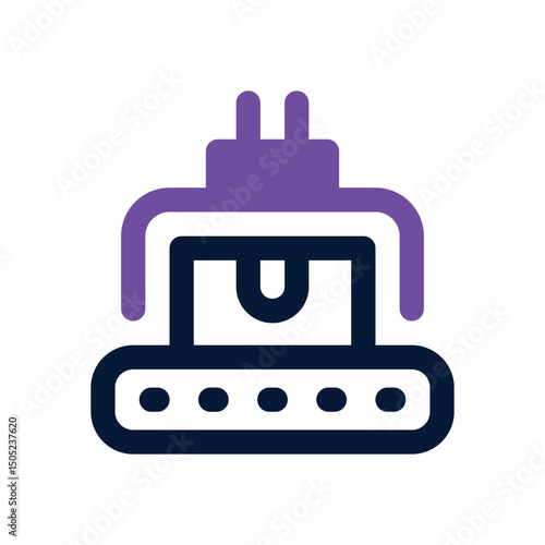 conveyor duotone icon. Sleek and modern vector icon for websites, mobile apps, marketing materials, and corporate design. Fully scalable and ready to use.