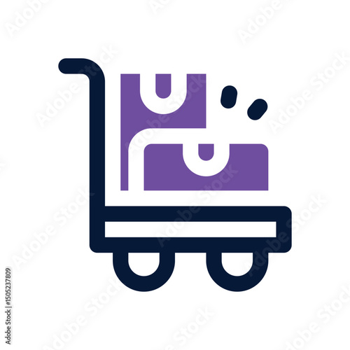 trolley duotone icon. Sleek and modern vector icon for websites, mobile apps, marketing materials, and corporate design. Fully scalable and ready to use.