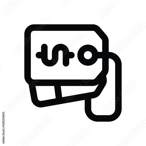 price tag line icon. Clean and minimalist vector icon for websites, mobile apps, presentations, and logos. Fully scalable and customizable for any project.