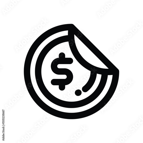 discount line icon. Clean and minimalist vector icon for websites, mobile apps, presentations, and logos. Fully scalable and customizable for any project.