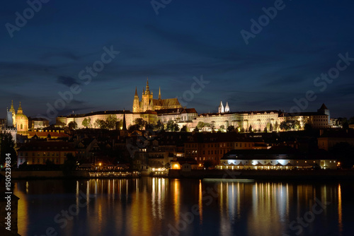 Photography prague castle at night