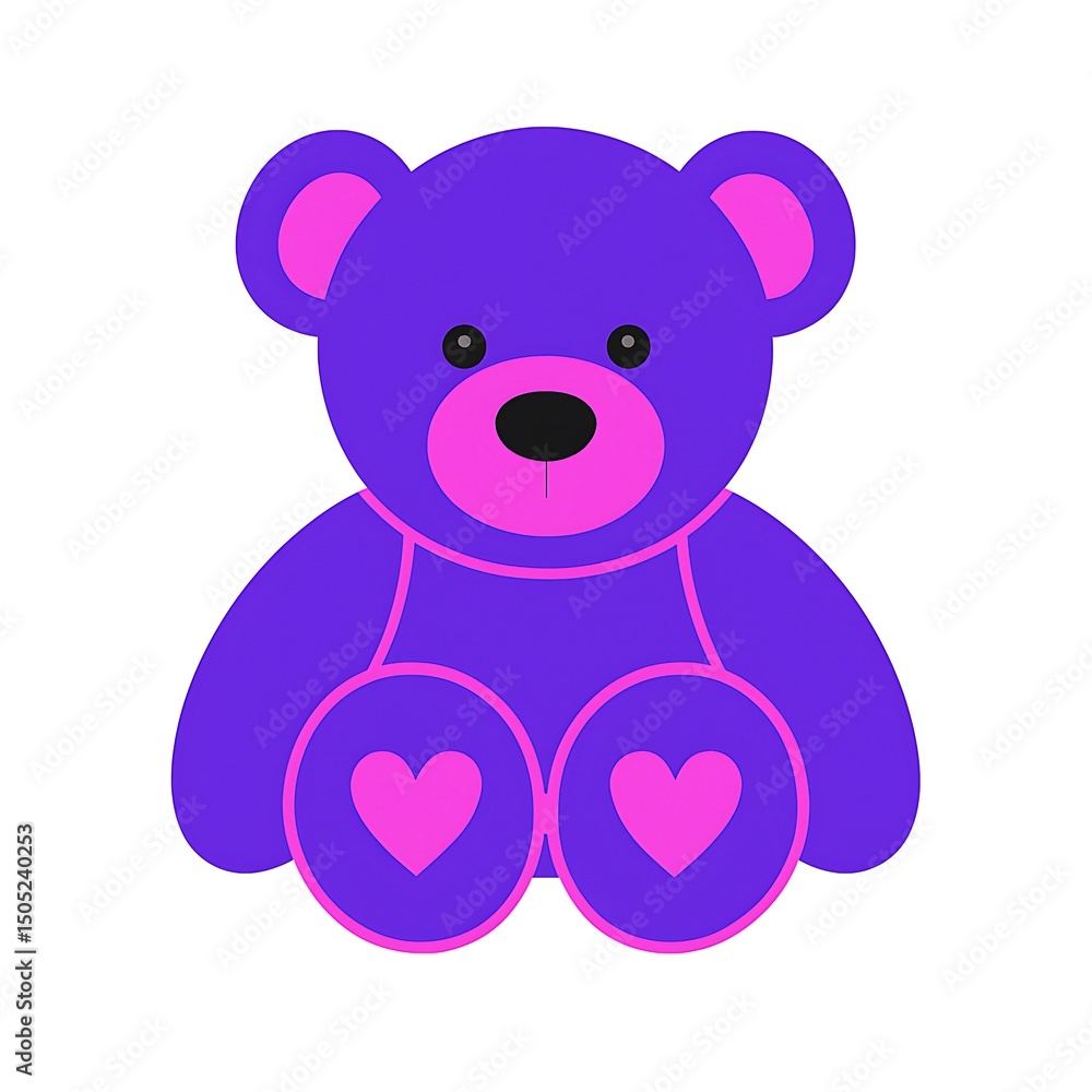 Naklejka premium teddy bear with heart