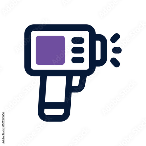 thermometer gun duotone icon. Sleek and modern vector icon for websites, mobile apps, marketing materials, and corporate design. Fully scalable and ready to use.